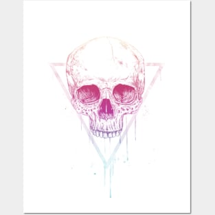 Skull in triangle Posters and Art